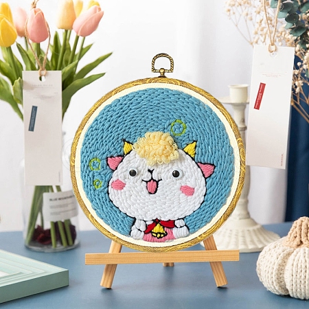 DIY Punch Embroidery Beginner Kits PW-WG3DC73-08-1