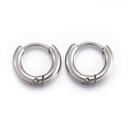 202 Stainless Steel Huggie Hoop Earrings EJEW-L205-02F-P-1