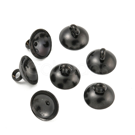 304 Stainless Steel Bead Cap Pendant Bails STAS-G224-24B-09-1