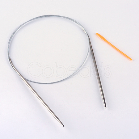 Steel Wire Stainless Steel Circular Knitting Needles and Random Color Plastic Tapestry Needles TOOL-R042-650x4mm-1