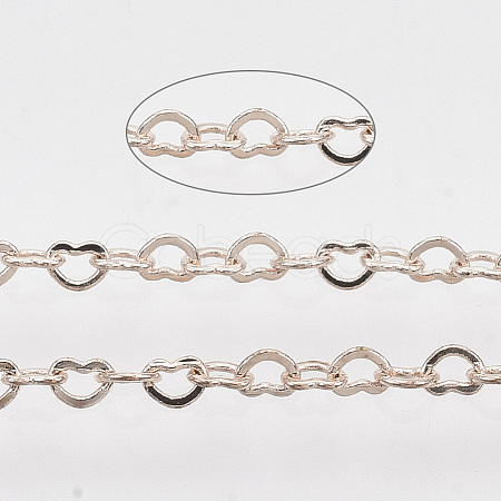 Brass Heart Link Chains CHC-T008-03RG-01-1