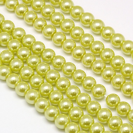 Eco-Friendly Dyed Glass Pearl Round Beads Strands X-HY-A002-10mm-RB044-1