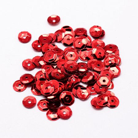 Plastic Paillette Beads PVC-A001-6mm-07-1