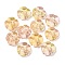 225Pcs Two Tone Transparent Acrylic Beads, Flower, Pink, 20x7mm, Hole: 1.8mm, about 225pcs/500g