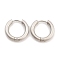 Tarnish Resistant Frosted 304 Stainless Steel Huggie Hoop Earrings for Women, with 316 Stainless Steel Pins, Stainless Steel Color, 3x17~17.5mm