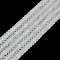 Frosted Transparent Glass Beads Strands, Rondelle, WhiteSmoke, 8x5mm, Hole: 1mm, about 75pcs/strand, 14.96''(38cm)