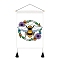 Bees Pattern Polyester Wall Hanging Tapestry, for Bedroom Living Room Decoration, Rectangle, Colorful, 500x350mm