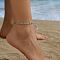 Brass Imitation Turquoise Stone Anklets for Women