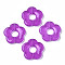 Imitation Jelly Acrylic Beads, Flower, Dark Violet, 25.5x26x5mm, Hole: 1.6mm, about 240pcs/500g