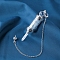 Natural Aquamarine Chips Wishing Bottle Dowsing Pendulum Big Pendants, with Platinum Plated Meatl Findings, 270mm