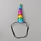 Polyester Unicorn Horn Ear Elastic Headband, Hair Accessories for Child Cosplay Unicorn Party, Colorful, Inner Diameter: 99mm