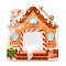 Christmas Theme Plastic Zip Lock Bags, Resealable Bags, Self Seal Bags, Top Seal, House, 20x17x0.3cm