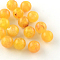 Round Imitation Gemstone Acrylic Beads, Gold, 20mm, Hole: 3mm, about 110pcs/500g