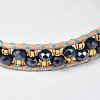 Glass Imitation Leather Cord Bracelets BJEW-D321-01-2