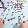 120Pcs Electroplated Transparent Glass Beads JX319A-4