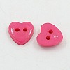Acrylic Heart Buttons X-BUTT-E071-A-06-2