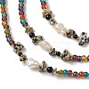 Handmade Lampwork Beaded Necklaces NJEW-L119-02G-2