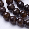 Natural Bronzite Beads Strands G-D855-12-8mm-3