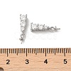 Rhodium Plated 925 Sterling Silver Micro Pave Cubic Zirconia Cup Peg Bails FIND-Z008-13P-3