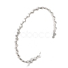 304 Stainless Steel Flat Round Wrap Cuff Bangles for Women BJEW-L682-010P-3