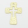 Hammered Cross Alloy Pendants PALLOY-D259-M-2