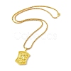 Alloy Pendant Necklace with Box Chains NJEW-G107-01G-2
