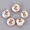Natural Cultured Freshwater Pearl Pendants PEAR-F008-32G-Z-1