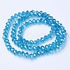 Electroplate Glass Beads Strands EGLA-A034-T4mm-A13-2