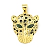 Brass Micro Pave Cubic Zirconia Pendants KK-K354-14A-G-1