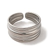 304 Stainless Steel Open Cuff Ring RJEW-C068-03B-P-2