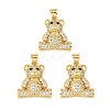 Rack Plating Brass Micro Pave Cubic Zirconia Pendants ZIRC-L100-141G-1