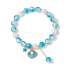 3Pcs 3 Color Glass Beads Stretch Bracelet BJEW-JB09751-01-3