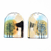 Transparent Printed Acrylic Pendants KY-S163-294-3