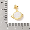 Rack Plating Brass Clear Cubic Zirconia Synthetic Shell Pendants KK-S380-13G-3