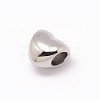 Heart 304 Stainless Steel European Large Hole Beads OPDL-M015-11P-1