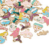 32Pcs 8 Style Alloy Enamel Pendants ENAM-TA0001-43-12