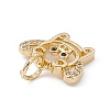 Rack Plating Brass Micro Pave Cubic Zirconia Charms KK-G451-26G-3