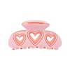 Hollow Heart PVC Claw Hair Clips PW-WG69939-01-2