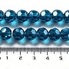 Electroplate Transparent Glass Beads Strands EGLA-A035-T10mm-A12-4