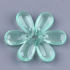 Transparent Spray Painted Glass Charms X-GLAA-S183-03B-1