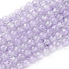 Spray Painted Crackle Glass Beads Strands X-CCG-Q002-6mm-02-1