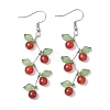 3 Pairs Fruit Gemstone & Acrylic Dangle Earrings EJEW-TA00472-3