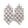 Hollow Hexagon Brass Stud Earrings for Women EJEW-G391-12P-3