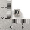 Brass Micro Pave Black Cubic Zirconia Beads KK-G493-37C-P02-3