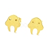 Cute Little Animal Theme 304 Stainless Steel Stud Earrings EJEW-B041-03A-G-1