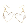 Open Heart Dangle Earrings for Women EJEW-JE04712-2