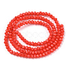 Opaque Solid Color Imitation Jade Glass Beads Strands EGLA-A044-P3mm-D03-2