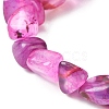 Dyed & Heated Nuggets Natural Agate Bead Stretch Bracelets for Women BJEW-JB09484-4