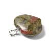 Natural Unakite Pendants G-G956-D02-3