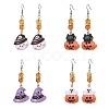Halloween Theme Resin Dangle Earrings EJEW-JE05287-1